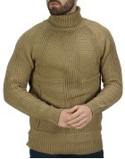 Royal Punk Ανδρική Πλεκτη Μπλουζα  Μπεζ