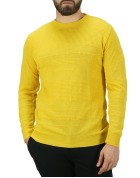 Martini Ανδρική Πλεκτη Μπλουζα  Μουσταρδί